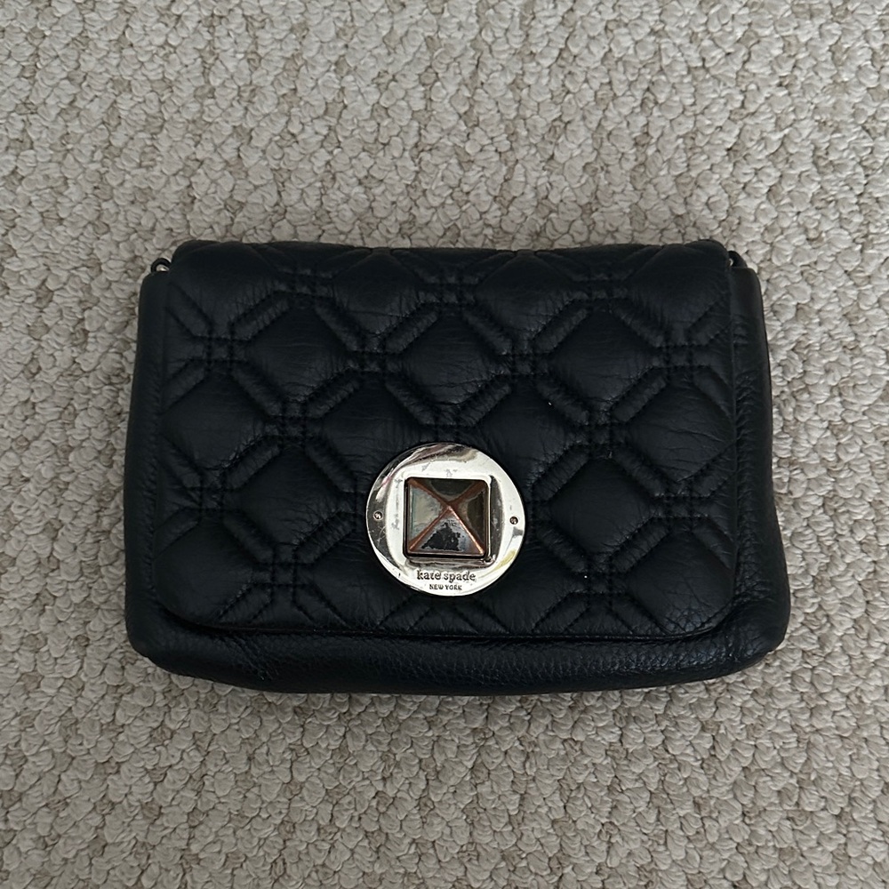 Kate Spade Black Quilted Crossbody Bag